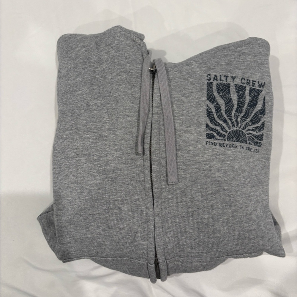 Salty Crew Heather Gray Zip-Up Hoodie